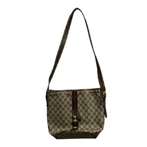 Gucci Jackie shoulder bag beige ebony GG Supreme brown